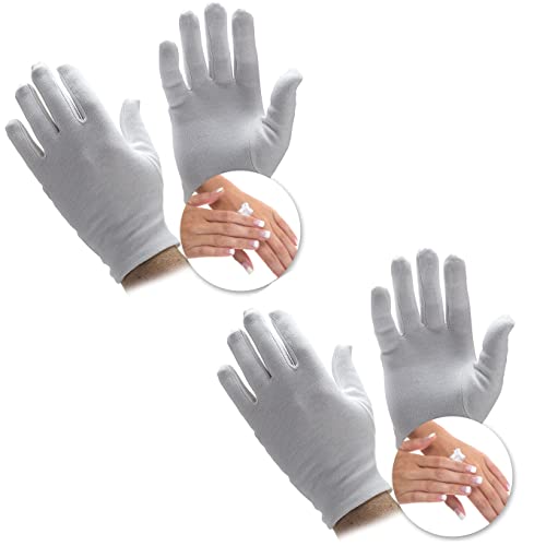 Bianco Dermatological Mani Eczema Idratante Crema Pelle Secca Assorbe Mago Donne Mens Guanti Di Cotone