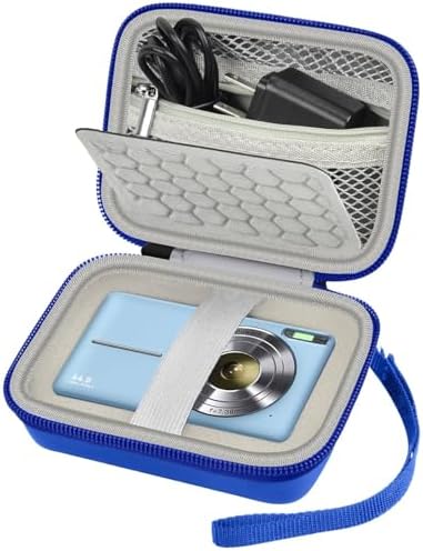 COMECASE Polyurethane Carrying & Protective Case For Digital Camera, Abergbest 21 Mega Pixels 2.7" Lcd Rechargeable Hd/Canon Powershot Elph 180/190 / Sony Dscw800 / Dscw830 Cameras For Travel - Blue