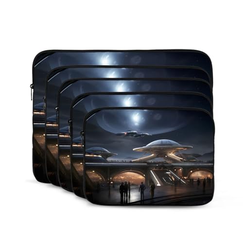 Cool Future City Laptop Sleeve Case 17 Inch Suitable for Notebook Computer Tablet Traveling Carrying Simple Case2