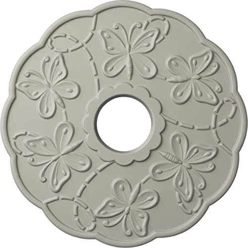 Image of Ekena Millwork CM17TSPCFDecorative Ceiling Medallions Modeled After Original Historical Patterns & Designs, Pot of Cream