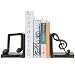 MyGift 2-Piece Musical Note Decorative Resin Bookends