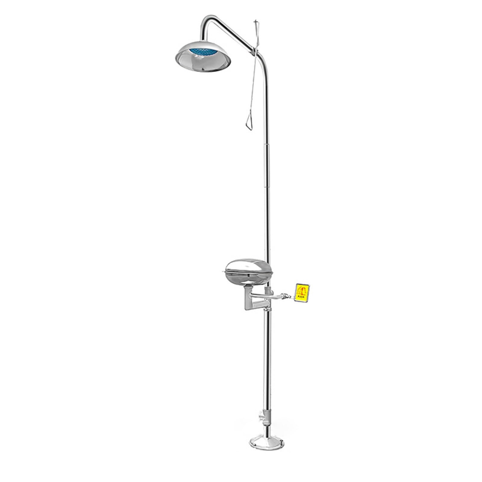 Lavaojos de Emergencia Combinado, estación de Ducha con lavaojos Integrado, Kit de Ducha y lavaojos para Uso en Plantas químicas, Laboratorios y talleres de Obra.,