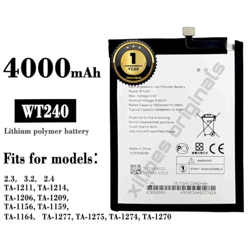 Image of WT240 Battery for Nokia 3.2 TA-1211 TA-1214 TA-1206 TA-1209 TA-1156 TA-1159 TA-1164 Battery with 1 Year Warranty** (C232)