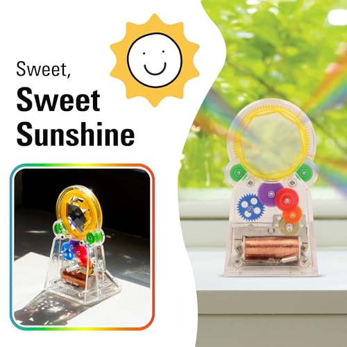 Image of Kikkerland Solar Powered Rainbow Maker - Prism Suncatcher, Fun Home Window Decor - Unique Gift for Christmas & Birthdays - Standing Crystal
