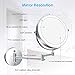 ALVOROG Wall Mounted Makeup Mirror LED Lighted Double Sided 5X Magnification 360° Swivel Extendable Cosmetic Vanity Mirror for Bathroom Hotels, Powered by Batteries (Not Included)-7 inches