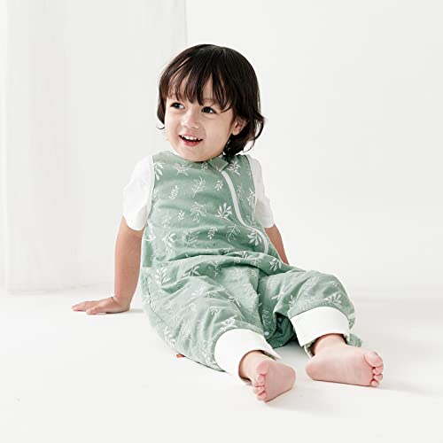 Image of Duomiaomiao 2 Pack 0.5 TOG Toddler Sleep Bag 12-24 Months 100% Cotton Lightweight Baby Sleep Sack with Feet, Breathable Comfy Toddler Wearable Blanket