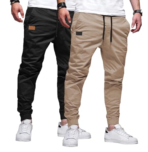 JMIERR Joggers for Men Casual Travel Essentials Pants with Pockets