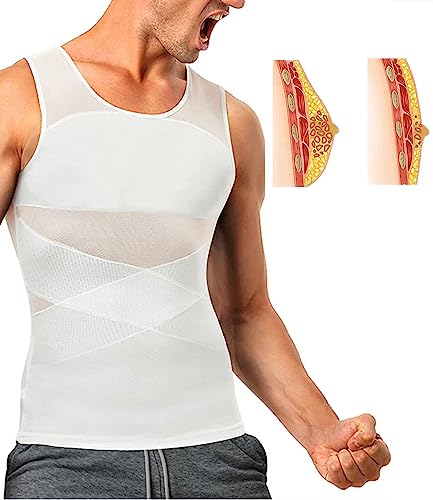 GKTY Gynecomastia Compress Tank Top, Men's Corset Vest, Compression Tank Top Men,Shaper Slimming Vest Tight Tummy Underwear,Breathable, High Elastic, Comfortable