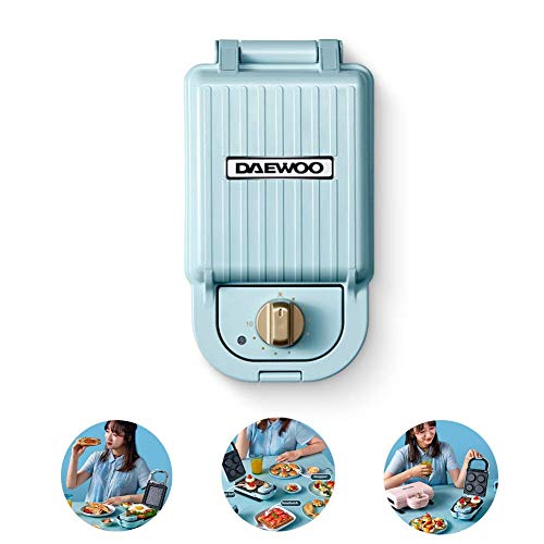 Mini-Waffeleisenmaschine mit Zeitschaltuhr automatischem Kantenstreifen und Antihaft-Backblech für Frühstück Mittagessen und Dessert (550 W / 900