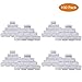 Healthcom New, Empty, Clear, 10 Gram Plastic Pot Jars, Cosmetic Containers for Eyshadow Makeup Nail Powder(100 Pcs) by Healthcom