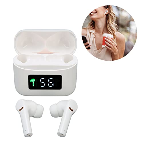 Pegau Wireless Earbuds Bluetooth Headphones, Noise Reduction Wireless Earbuds Long Battery Life Transparent Mode For Gaming For Listening Music For Indoor (White) #TOP1
