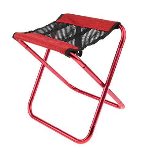 YIJU Cadeira Dobrável Portátil para Praia de Pesca de Acampamento Ao Ar Livre - Vermelho