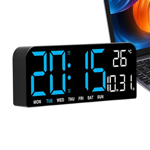Genérico Digital Clocks for Bedrooms, Dimmable Led Clock, Led Digital Clock, Bedroom Alarm Clock, Decorative Room Decor, Aesthetic Alarm Clocks with Decorative Design for Living Rooms and Bedrooms