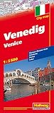Venedig Stadtplan 1:5 500: Murano-Burano-Lido, Fährlinien, Index (Hallwag Stadtpläne)