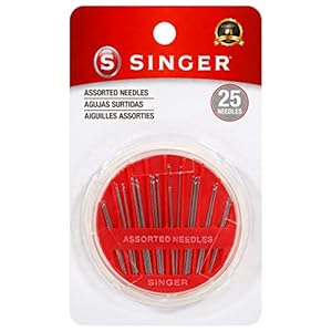 Singer 00276 Assorted Hand Needles in Compact, 25-Count,Assorted 25/Pkg