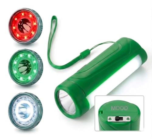Image of 4-in-1 LED Railway Signal Torch,Railway tri Colour Torch,All Right Light (Green),Rechargeable Flashlight for Railway Signaling,