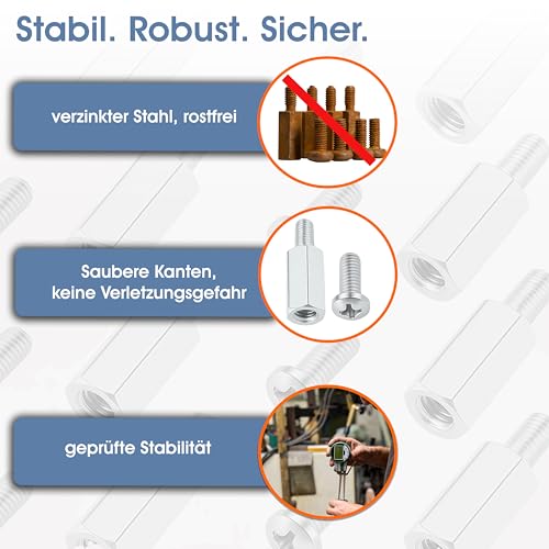 3IDEE VESA Abstandhalter Set - VESA Schrauben M4-15mm Distanz - kompatibel mit vielen Monitoren (Samsung, HP, MSI, Dell)