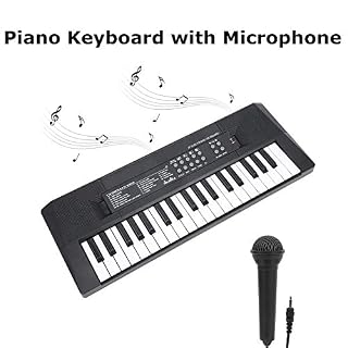 Gerioie Clavier électronique portable à 37 touches avec microphone avec fonction d’enregistrement pour enfants, clavier… - Les Beatles, Paul McCartney, John Lennon, RIngo Starr, George Harrison Gerioie Clavier électronique portable à 37 touches avec microphone avec fonction d'enregistrement pour enfants, clavier… – Image 4