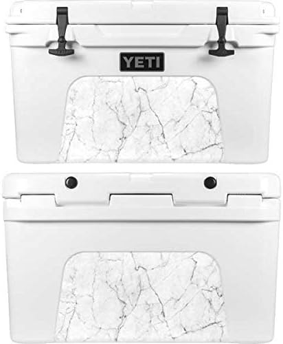 Skinit Decal Skin Compatible with YETI Tundra 45 Hard Cooler - Originally Designed White Marble Design