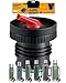 Tapón pico cebador de Repuesto para Termo Stanley, polipropileno duradero, rosca segura, diseño ergonómico negro con pico rojo. Compatible con 473ml, 750ml, 1L, 1.4L, 1.9L. Ideal para mate.