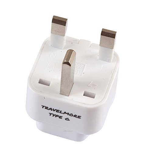 image for TravelMore 2 Pack UK Travel Adapter for Type G Plug - Works with Elect