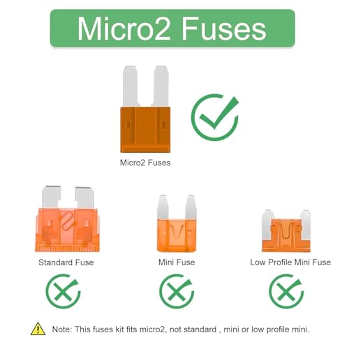Image of KMH 5A Micro2 Fuse Kit Automotive Blade Fuses Kit for Car, Truck, RV, Boat, Motorcycle and Marine Vehicles | Circuit Breaker Protection Electronic Fuses Holder Safe Power Distribution, Pack of 5