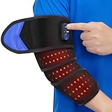 Cordless Arm Heating Pad Wrap with Red Light, 5000mAh Elbow Heating Pad Wrap, Fast Heating, Heated Elbow Arm Sleeve with 3 Heat & Timing Settings