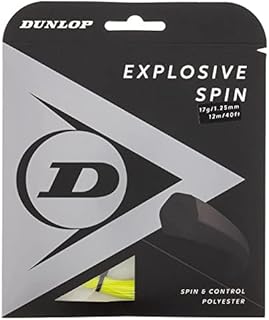 Dunlop Sports Explosive Spin 17G Tennis String, Yellow, 1 Set