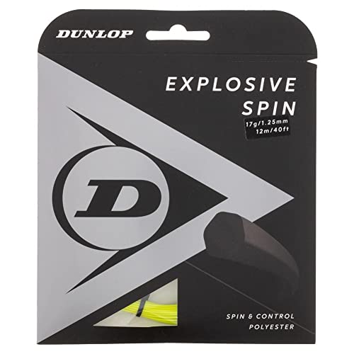 Dunlop Sports Explosive Spin 17G Tennis String, Yellow, 1 Set