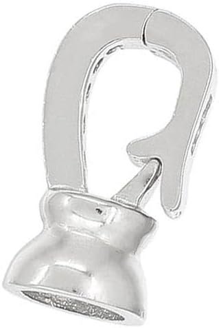 1PC Sterling Silver CZ S Hook Pearl Enhancer Push End Cap Clasp for Jewelry Necklace DIY