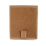 Tactical Notebook Covers 4x6 Checklist Booklet Cover | Optional Vinyl Book with Envelope Protectors, Keep Notes Clean & Dry | Loop Fastener for Patches (Coyote Brown, Cover Only)