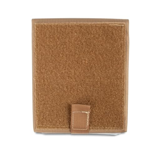 Tactical Notebook Covers 4x6 Checklist Booklet Cover | Optional Vinyl Book with Envelope Protectors, Keep Notes Clean & Dry | Loop Fastener for Patches (Coyote Brown, Cover Only)