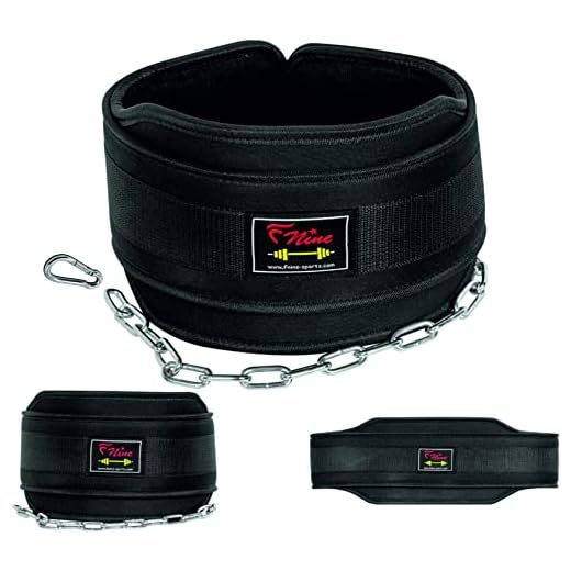 Weight Lifting Dipping Belt with Chain, Fitness Exercise Belt