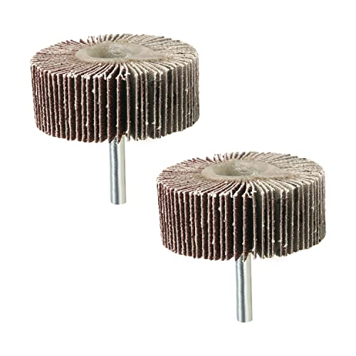 Image of Utoolmart 60mm Flap Wheels Shank Mounted Sanding Disc Abrasive Wheel 80 Grits 5 Pcs