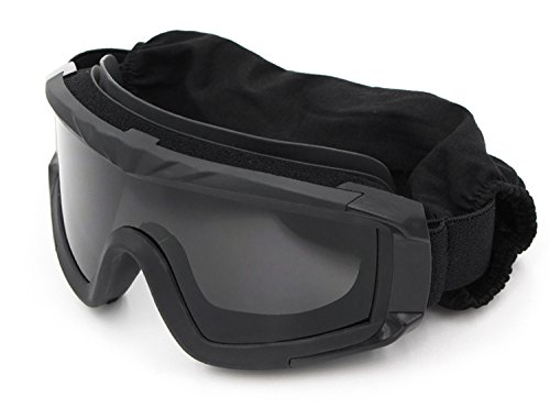 VEWOE Airsoft Tactical Goggles Anti-fog Military Glasses with 3Interchangable Lens, Safety-Goggles...