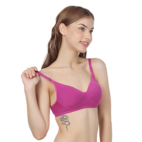 Image of Women Cotton Lightly padded Wire Free Seamless Bra Pack of 1