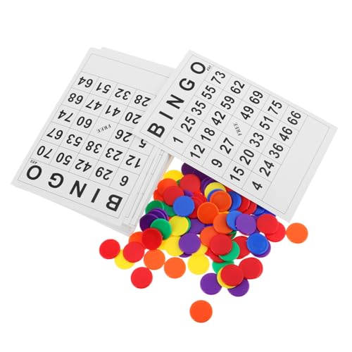 BESPORTBLE Enhance Cognitive Skills Bingo Cards Chips Markers for Boys and Girls Adults