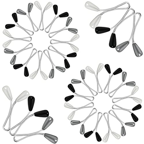 24pcs Épingle pour Hijab Musulman, Broche Hijab Perle Épingles d’écharpe - Noir, Ivoire, Gris Sécurité Clips de Châle, Cardigan Châle Clips écharpe Boucle Pinces Châle Cover