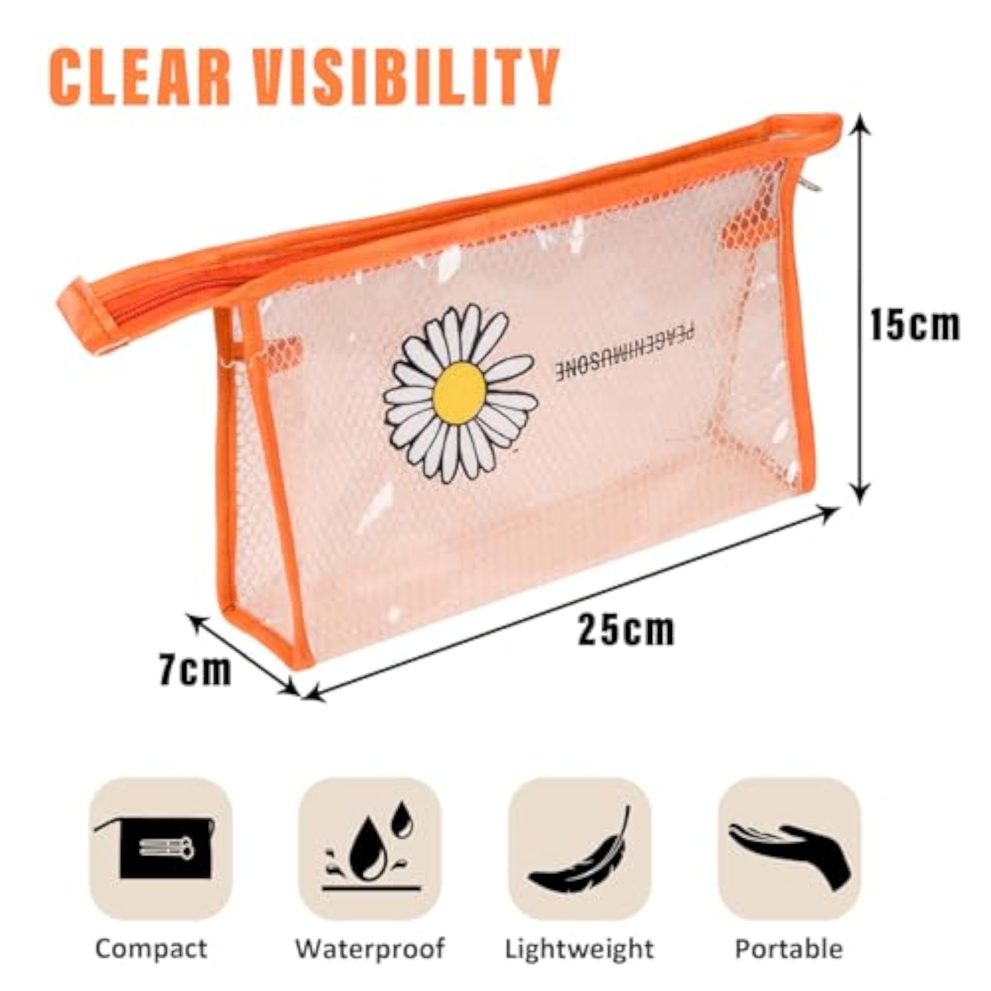 Transparent Cosmetic Makeup Pouch, Vanity Pouch for Women