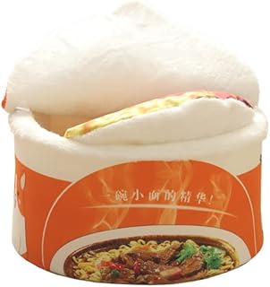 SSDHUA Cat Nest Instant Noodle Shape Cat House Fun Cave Type Closed Cat House Warm and Comfortable Cat and Dog Nest Removable Multi-Shape Cat and Dog Nest (S,Orange)