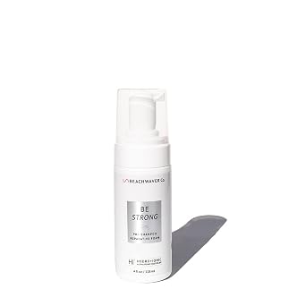 The Beachwaver Co. Haircare Be Strong Pre-Shampoo Foam - Full Size 4 Oz | Pre-Wash Hair Treatment Infused with Coconut and Shea | Repairs Damage with HiX Vegan Bond Multipliers