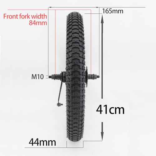 EIRONA 16" Kids Bicycle Rear Wheel Replacement &ndash; Solid Rubber Tire with Inner Tube, Bike Wheel Assembly