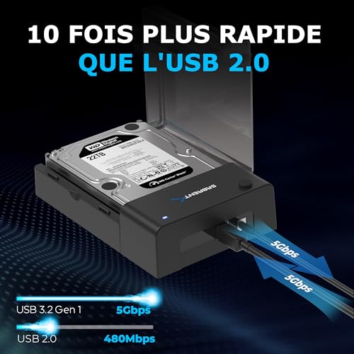 Boitier Disque Dur 3.5 et 2.5 Sabrent EC-DFLT SATA vers USB - 7