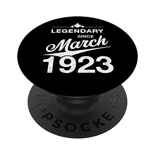 100 cumpleaños Nacido en Marzo de 1923 Vintage 100 años PopSockets PopGrip Intercambiable