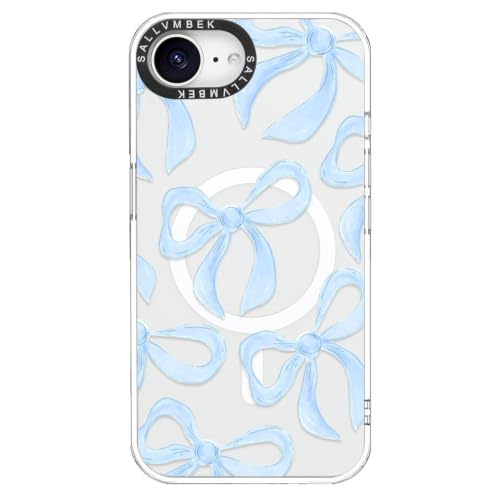 Coque anti-choc iPhone 17e aimantée MagSafe transparente avec joli motif nœud chic