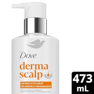 Dove Derma Scalp Shampoo for 100% Flake-Free* & Smooth Hair, Dryness & Itch Relief with Niacinamide & Glycerin, 473 ML