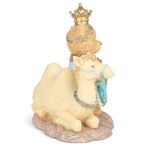 Roman 133484 Bear King With Camel For Nativity Cherished Figurine, 4.5 Inch, Multicolor #TOP3