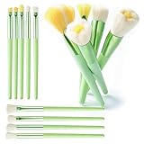 RAEEIKPHZ Cute Makeup Brushes for Girls, 14pcs Eye Detail Brush Set Premium Synthetic Super Soft Foundation Face Eyeshadow Lip Fan Brush Set for Kids Teens Women