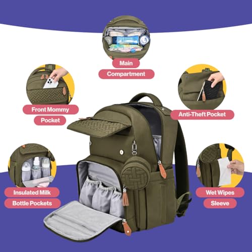 Babbleroo FETEGT519 Diaper Bag Backpack, Travel Backpack thumb #3