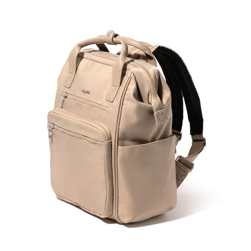 Image of Baggallini Chelsea Laptop Backpack, Taupe Twill